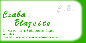 csaba blazsits business card